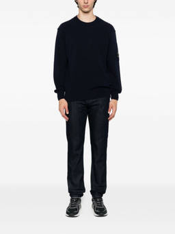 C.P. Company - Blue Crewneck Lens Detail Sweater