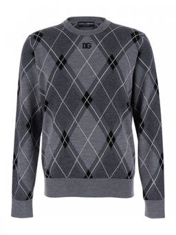 Dolce&Gabbana - Grey Crewneck Logo Sweater (XL)