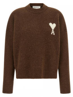 AMI Paris - Brown Crew Neck Sweater
