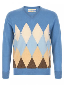 Ballantyne - Light Blue V Neck Sweater
