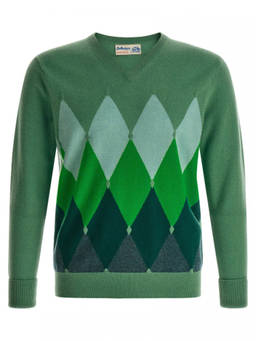 Ballantyne - Green Geometric Sweater