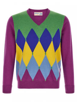 Ballantyne - Purple V Neck Sweater