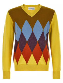 Ballantyne - Yellow V Neck Sweater