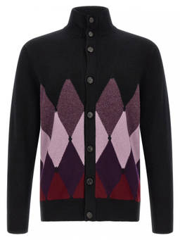 Ballantyne - Black Turtle Neck Cardigan