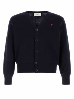 AMI Paris - Navy Blue Wool Cardigan