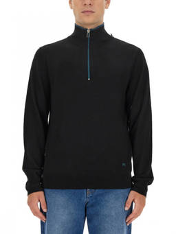 Ps By Paul Smith - Black Mock Collar Sweaters (XL)