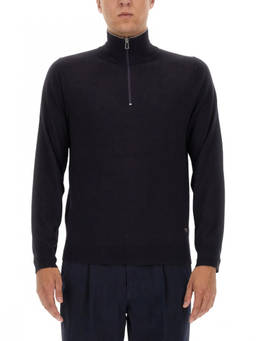 Ps By Paul Smith - Blue Mock Collar Sweaters (XL)