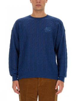 Etro - Blue Crew Neck Sweaters