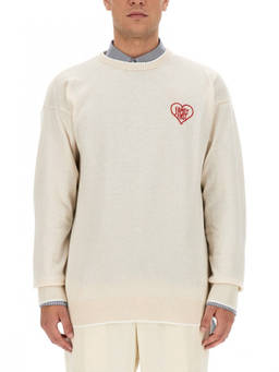 Family First - White Crew Neck Sweaters