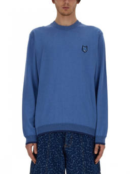 Maison Kitsune - Blue Crew Neck Sweaters (L)