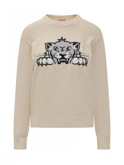 Kenzo - White Embroidered Crew Neck Sweater