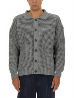 Family First - Grey Shirt Collar Cardigans