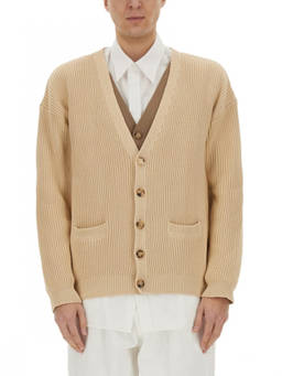 Moschino - Beige V Neck Cardigans