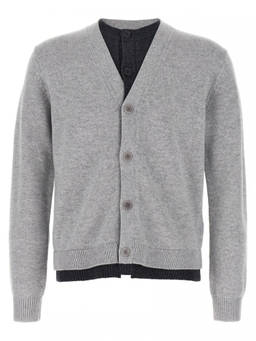 JW Anderson - Grey Contrast Layered' Cardigan (L)
