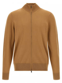Boss - Brown Mock Collar Cardigan