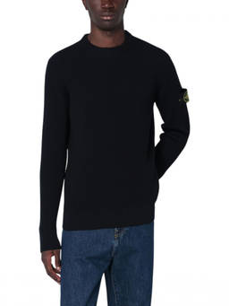 Stone Island - Navy Blue Crew Neck Sweater