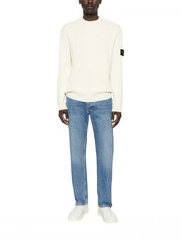 Stone Island - Off White Crew Neck Sweater