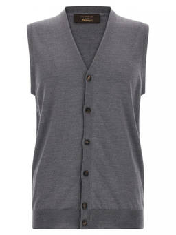Zanone - Grey V-Neck Sleeveless Vest