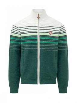 Casablanca - Green Stripes Zip Up Cardigan