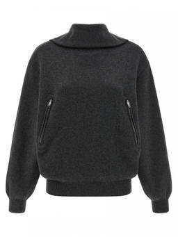 Balenciaga - Grey High Neck Sweater