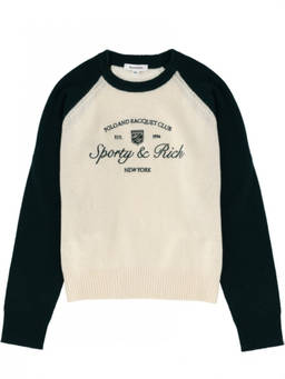 Sporty & Rich - Beige Crew Neck Sweaters