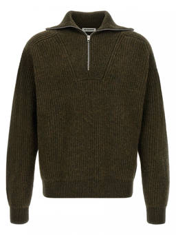 Jil Sander - Green Half Zip Sweaters