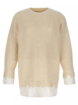 MM6 Maison Margiela - Beige Knitted Sweaters (S)