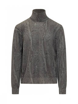 Etro - Grey Paisley Regular Sweaters (XL)