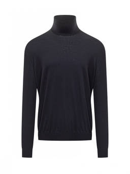 Malo - Dark Blue Solid Sweaters (L)