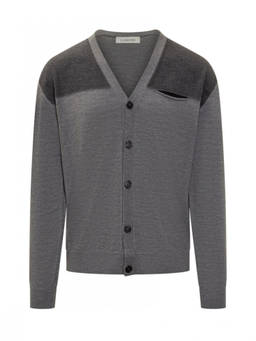 Lanvin - Grey Colour Block Cardigans