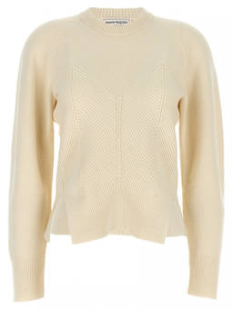 Alexander McQueen - White Chevron Corset Sweater