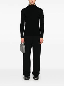 PRADA - Black Ribbed-Knit Sweater