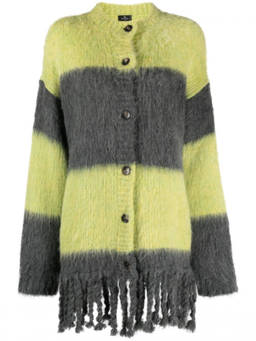 Etro - Grey Striped Wool Blend Cardigan (XS)