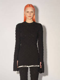 Ambush - Black Monogram High-Neck Sweater (XS)