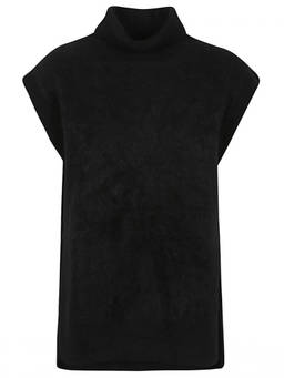 Ct Plage - Black Cashmere High-Neck Vest