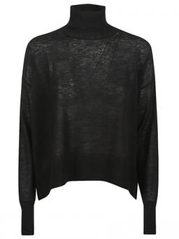 Ct Plage - Black Cashmere High-Neck Sweater