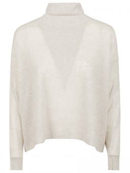 Ct Plage - Grey Cashmere High-Neck Sweater