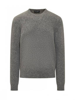 Dolce&Gabbana - Grey Solid Crew Neck Sweaters