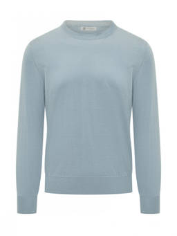 Brunello Cucinelli - Light Blue Solid Sweaters