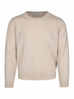 Brunello Cucinelli - Beige Round Neck Sweater