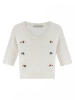 Alessandra Rich - White Carded Sweater