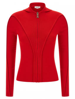 Victoria Beckham - Red Hooded Cardigan (S)