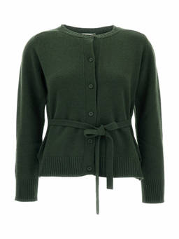 Parosh - Green Solid Round Neck Sweater