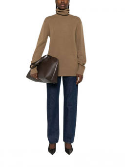 Toteme - Brown Knitted Turtle Neck Sweater (S)