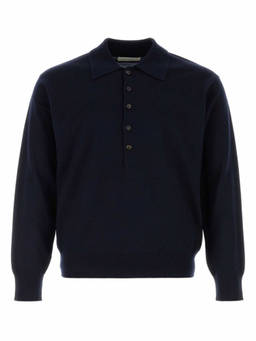 Dries Van Noten - Navy Blue Regular Polo Sweater