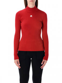 Courreges - Red High Neck Sweater