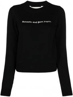 Palm Angels - Black Sunset Wool Blend Jumper