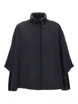 Fay - Black High-Neck Cape