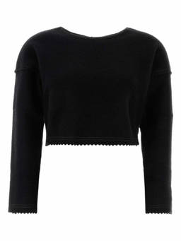 Max Mara - Black Wool Blend Crespo Sweater