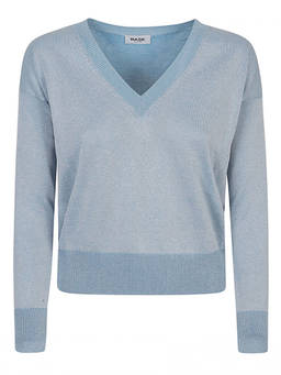 Base - Light Blue V-Neck Sweater